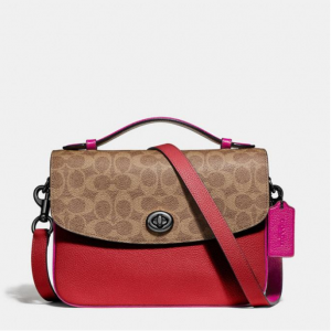 Cassie Crossbody With Signature Canvas Blocking