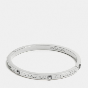Coach Pave Hinged Bangle
