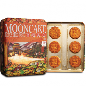 美心 低糖蛋黄白莲蓉月饼 中秋月饼礼盒装 6个/盒 540g
