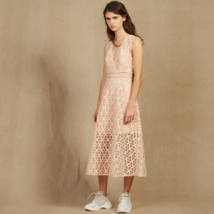 ENGLISH GUIPURE LACE MIDI DRESS