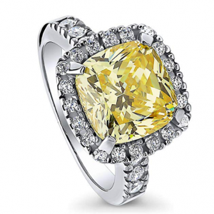 BERRICLE Rhodium 黄宝石戒指