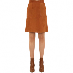 L'autre Chose Knee Length Suede Skirt