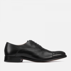 Grenson Men\'s Bert Leather Toe Cap Oxford Shoes - Black