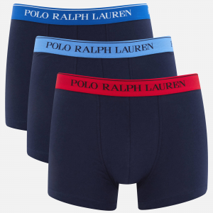 Polo Ralph Lauren Men\'s 3 Pack Boxer Shorts - Navy/Contrast Waistband