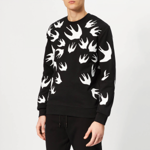McQ Alexander McQueen Men\'s Swallow Swarm Pigment Sweatshirt - Darkest Black