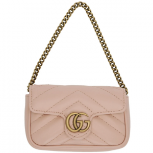 Gucci Pink GG Marmont Coin Case Bag @ SSENSE 