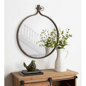 Kate and Laurel Yitro Round Wall Mirror - 23.5x28.5
