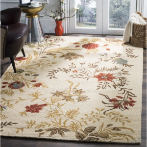 Safavieh Handmade Blossom Dicy Modern Floral Wool Rug - 2'3" x 8' - Beige/Multi