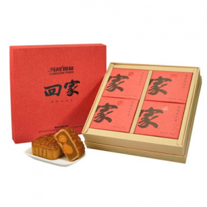 【现售】元初食品 回家 双黄白莲蓉月饼 4枚入 600g