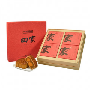 【现售】元初食品 回家 双黄板栗蓉月饼 4枚入 600g
