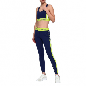 PERFECT MOMENT Stripes Stars neon-trimmed printed stretch leggings