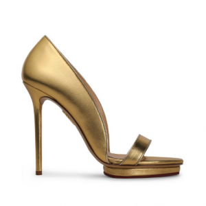 CHARLOTTE OLYMPIA Metallic leather platform sandals