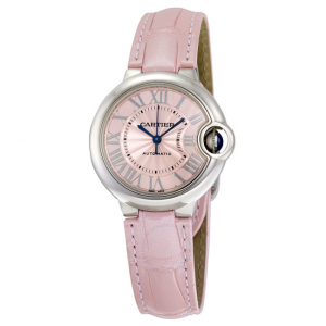 Cartier Ballon Bleu Automatic Pink Dial Ladies Watc