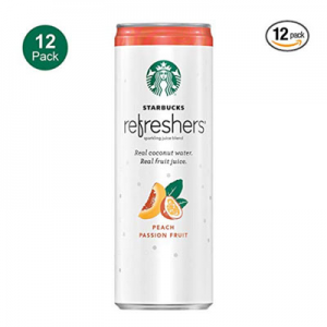 Starbucks 提神飲料 桃子熱情果口味椰子水 355ml 12罐