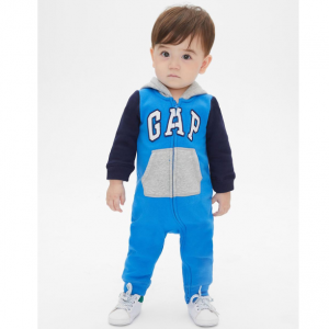 Gap 婴儿|连帽长袖连体衣