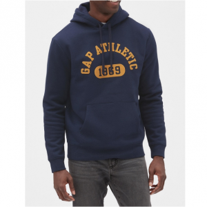 Gap Logo徽标印花连帽套头卫衣