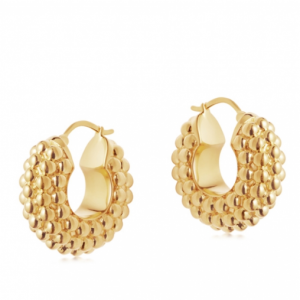 耳环 GOLD BAYA HOOPS 18ct Gold Plated