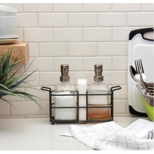 4-Piece Glass Soap Pump and Caddy Set by Mason Craft and More