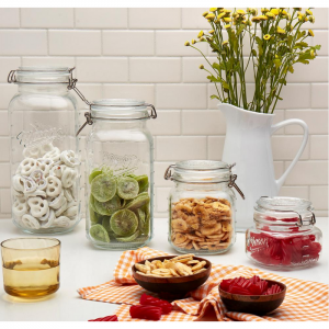 4-Piece Glass Preserving Jar Set by Mason Craft and More