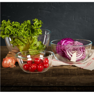 3-Piece Glass Bowl Set by Mason Craft and More