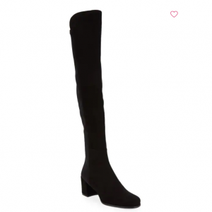 Stuart Weitzman鹿皮长筒靴，加长款