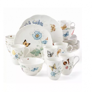 Lenox 蝶舞花香餐具24件套
