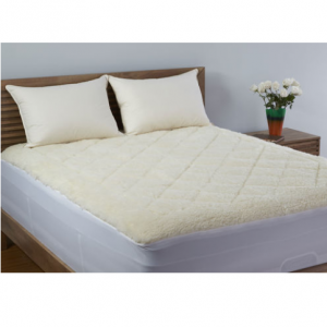 Live Comfortably Breathable Reversible Wool Topper Queen