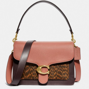 Coach Tabby Shoulder Bag In Colorblock With Snakeskin Detail