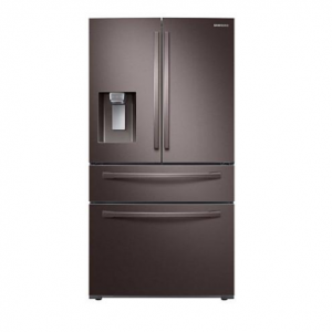 SAMSUNG 防指纹托斯卡纳不锈钢的三星4门法式门冰箱-RF28R7201DT-（选择：深度，显示）