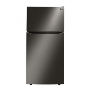 LG - 24 cu. ft. 带顶部安装式冰柜的大容量33英寸宽冰箱-LTCS24223D，黑色不锈钢