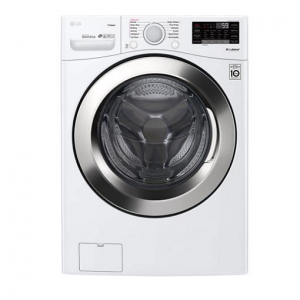LG - WM3700HWA - 4.5立方英尺支持超大容量智能Wi-Fi的STEAM前置洗衣机-白色
