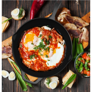 12 in. Pre-Seasoned Cast Iron Skillet by Home-Complete