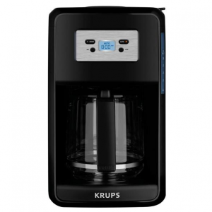Savoy 12-Cup Black Drip Coffee Maker with Glass Carafe by Krups