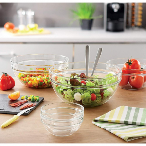 Stackable Assorted Clear Glass Bowls (Set of 10) by Luminarc