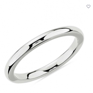 白金婚戒 14k White Gold (2mm)