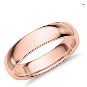 玫瑰金婚戒 14k Rose Gold (5mm)