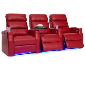 Barcalounger Matrix 顶级粒面皮革7000，电动头枕，Power Recline，黑色或红色