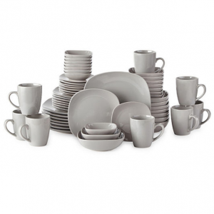 JCPenney Home 56-Pc Gray Dinnerware Set