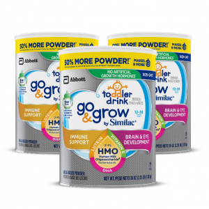 Go & Grow by Similac Non-GMO 非转基因幼儿配方奶粉（1-3岁）36 oz * 3罐装 @ Amazon