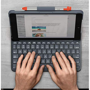 Logitech Slim ipad无线键盘带蓝牙 兼容iPad 5和 iPad 6 @ Amazon