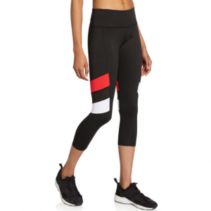 BCBGeneration Colorblock Mesh Capri Leggings