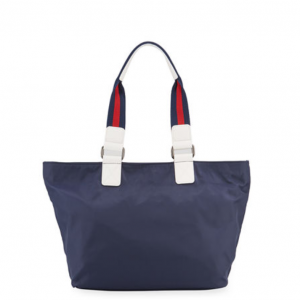 Neiman Marcus Kaia Medium Zip-Top Nylon Tote Bag