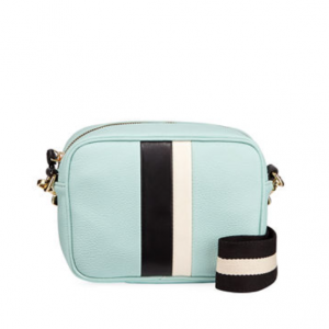 Neiman Marcus Cara Small Stripe Crossbody Bag