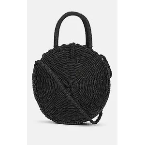 BARNEYS NEW YORK Cooper Straw Circle Crossbody Bag