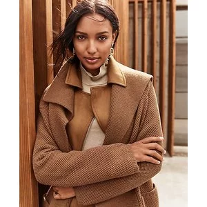 Mixed Stitch Open Coatigan
