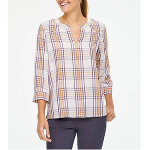 LOFT Outlet Plaid V领衬衫