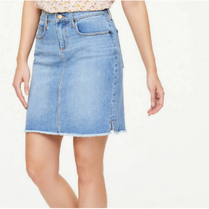 LOFT Outlet Raw Hem 牛仔短裙