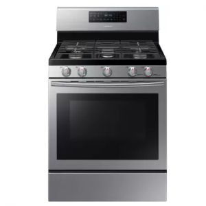 Samsung NX58H5600SS 30英寸独立式对流燃气灶,干锅,自动清洁,5.8立方英尺。英尺烤箱,带有56,000 BTU负载的5个密封燃烧器,连续格栅,时钟和计时器,Star-K认证
