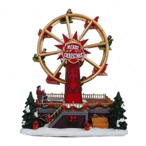 St. Nicholas Square® 乡村摩天轮，带灯光，音乐和动感