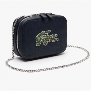 Lacoste Women's Croco Crew Multicroc Grained Leather Shoulder Bag